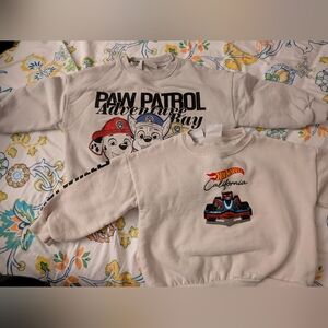 Paw Patrol And Hot Wheels Toddler Boys Sweatshirt Bundle